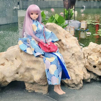 Blue Flower Kimono